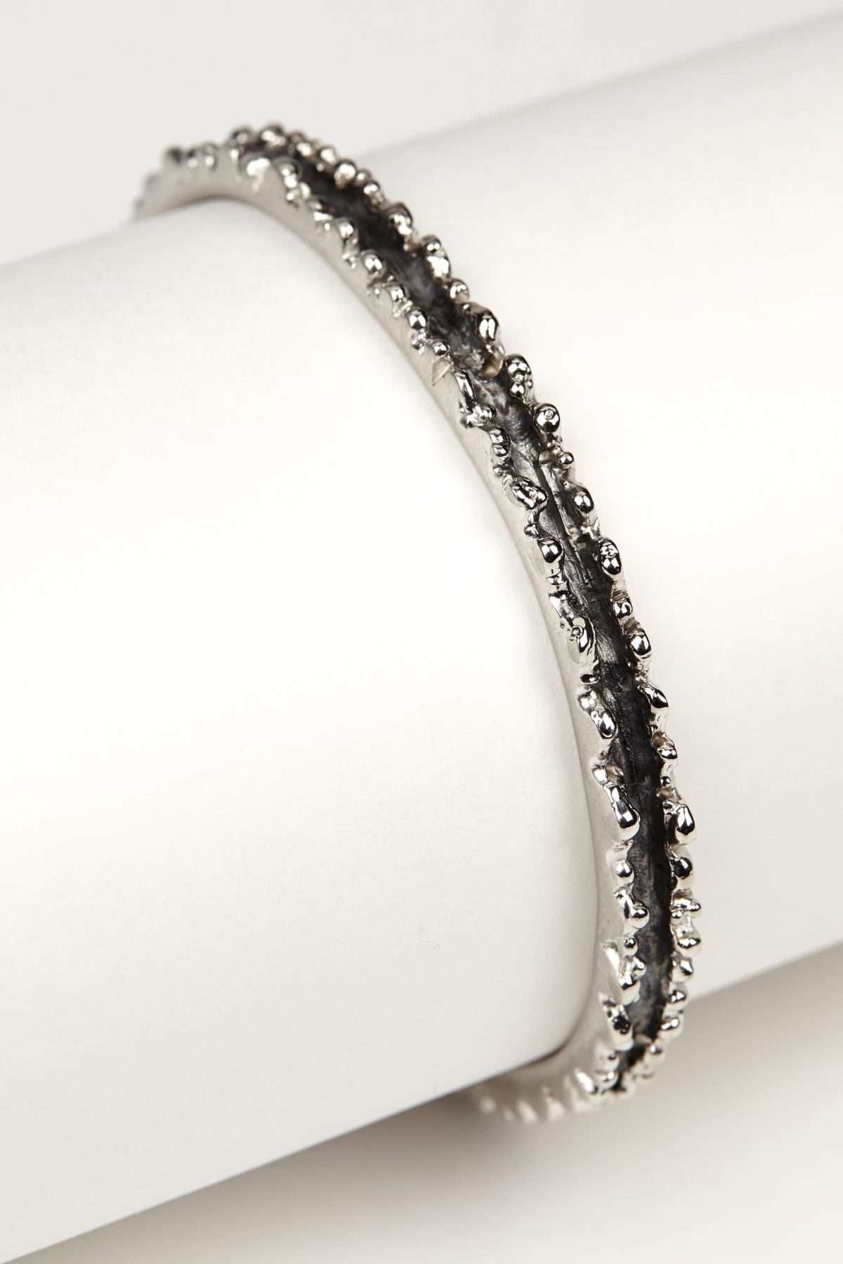 Ruffle Bangle Oxidised