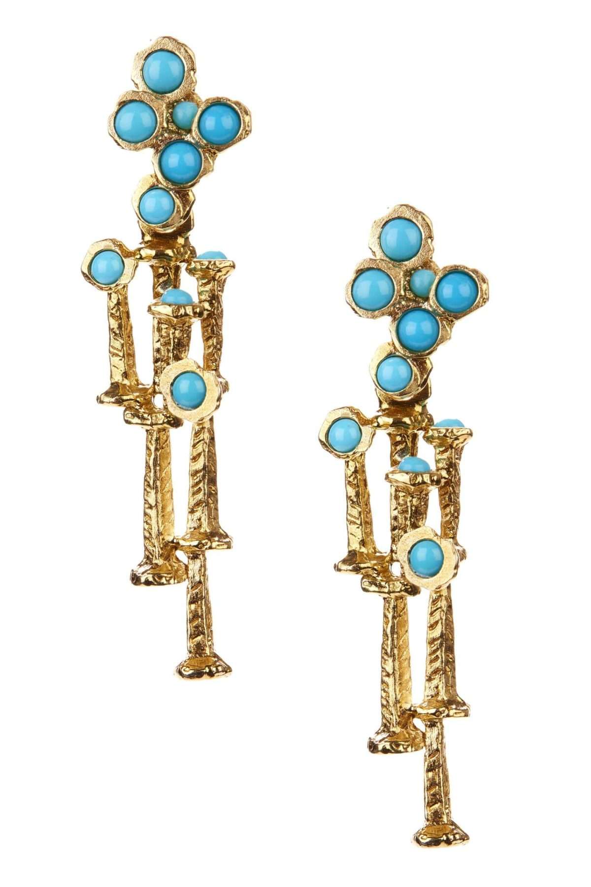Earring Chandelier Turquoise