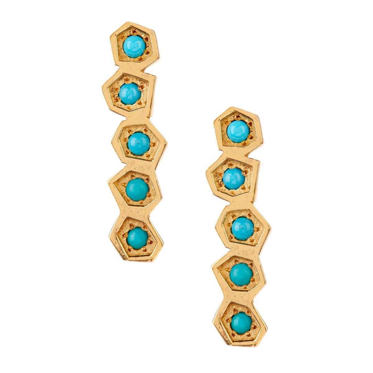 Honeycomb Drop + Turquoise