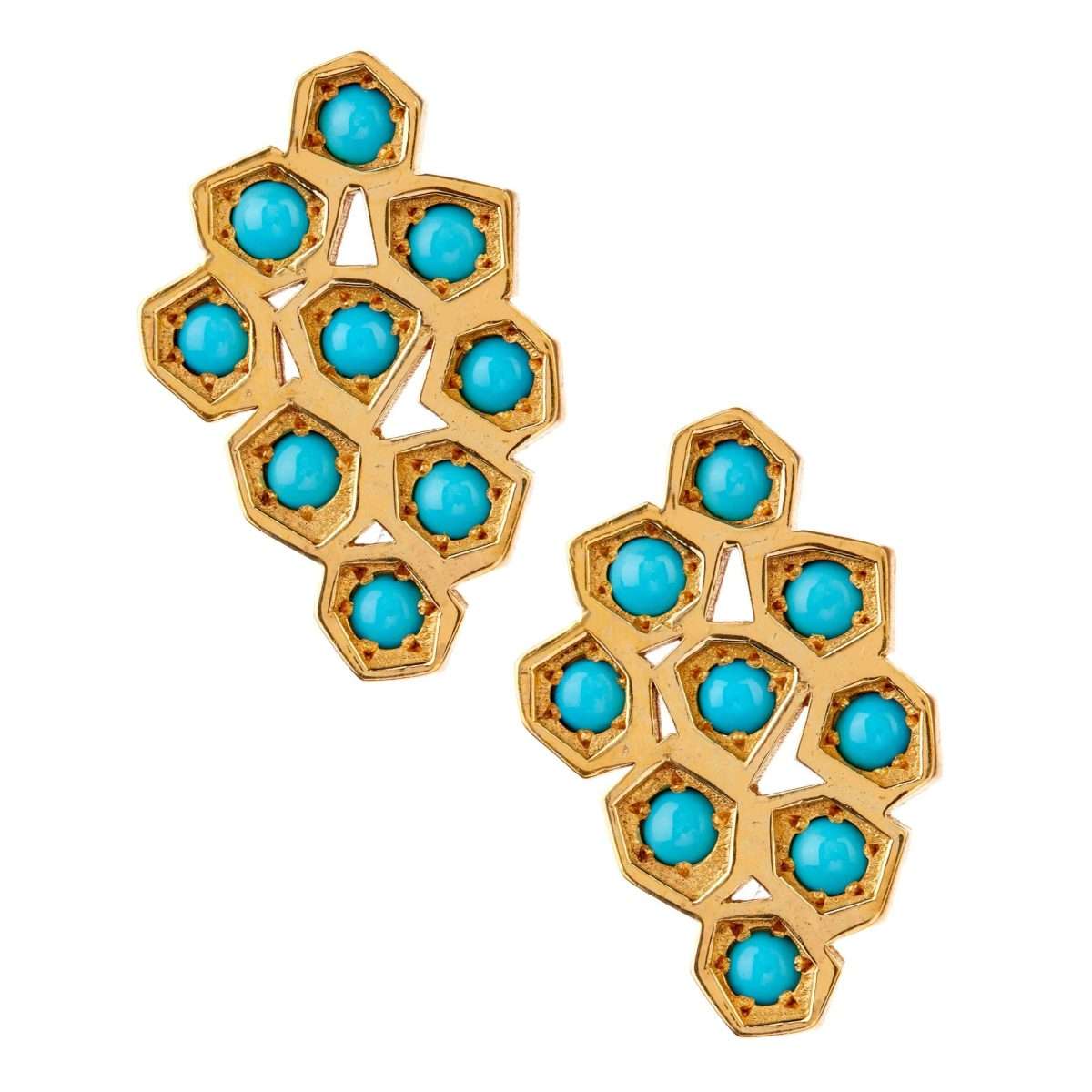 Honeycomb Cluster + Turquoise