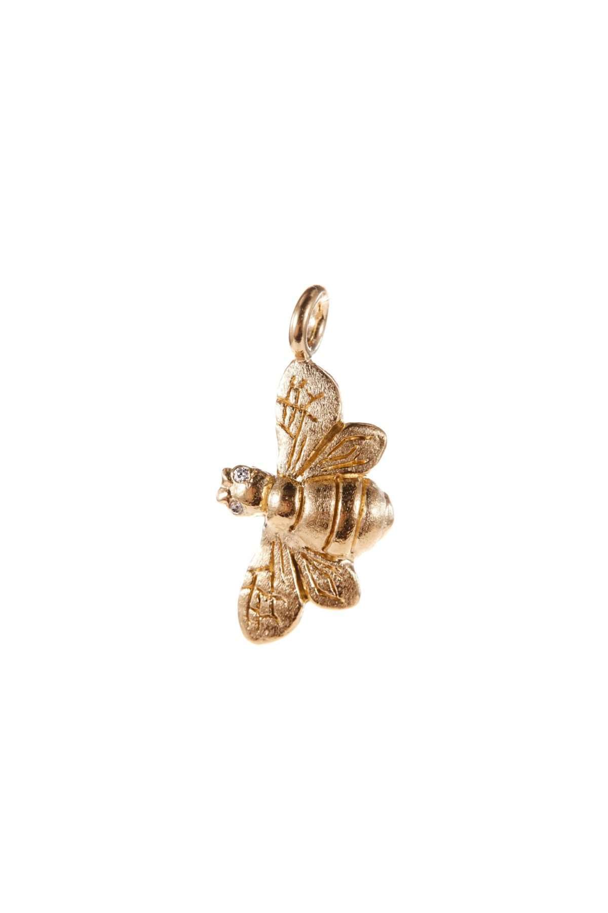 Sweet Bee with Diamond Eyes Pendant