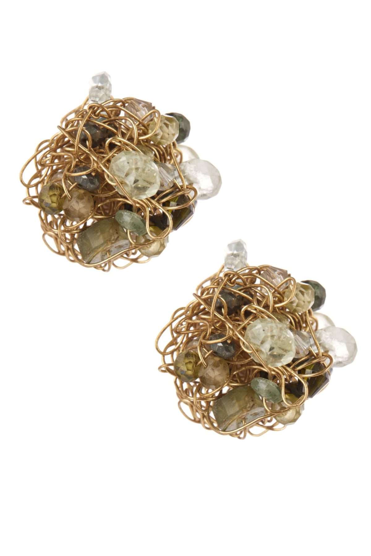 Woven Stud + Gemstones
